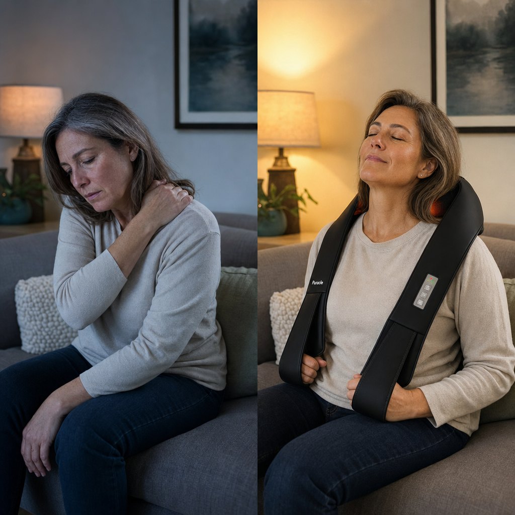 The same sofa on two evenings