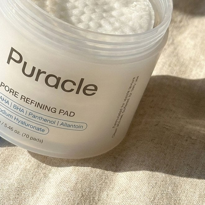 Pore refining pads in use