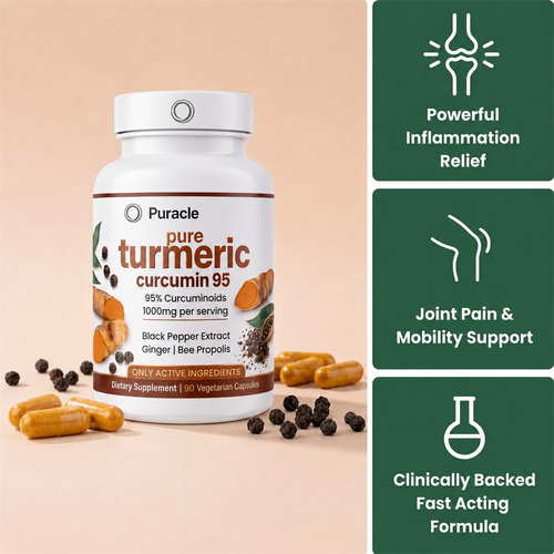 Pure Curcumin Turmeric Capsules (1,000mg)