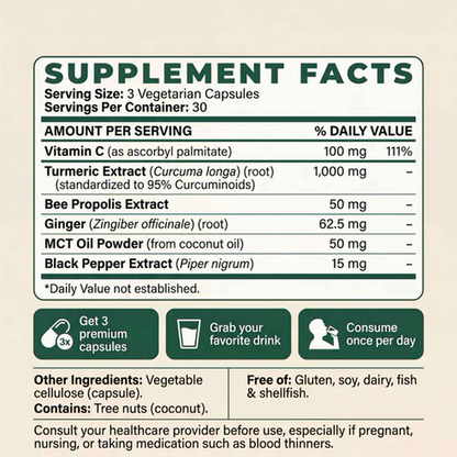 Pure Curcumin Turmeric Capsules (1,000mg)