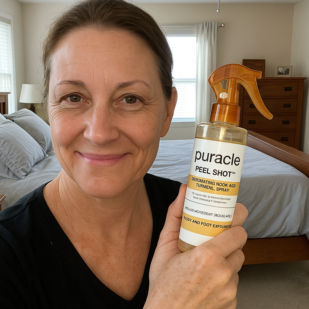 Customer holding the Puracle Kojic Acid Spray