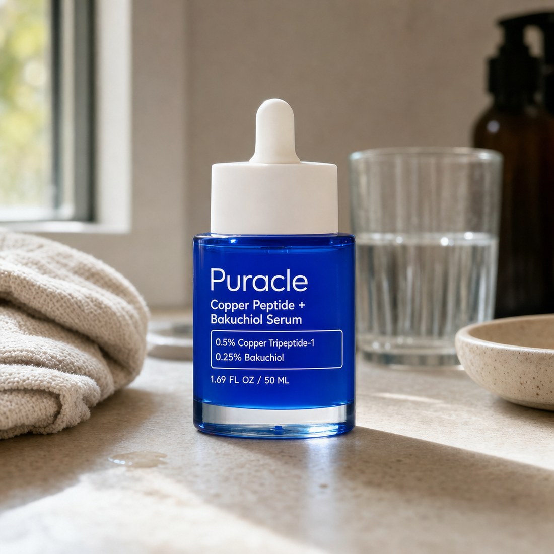 Puracle Copper Peptide + Bakuchiol Serum — For the Lines That Have Started Staying Put