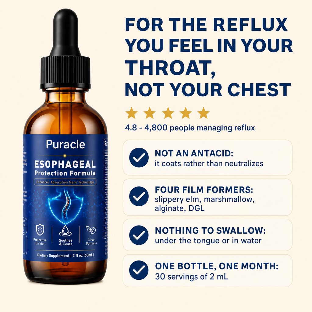 For the reflux you feel in your throat, not your chest