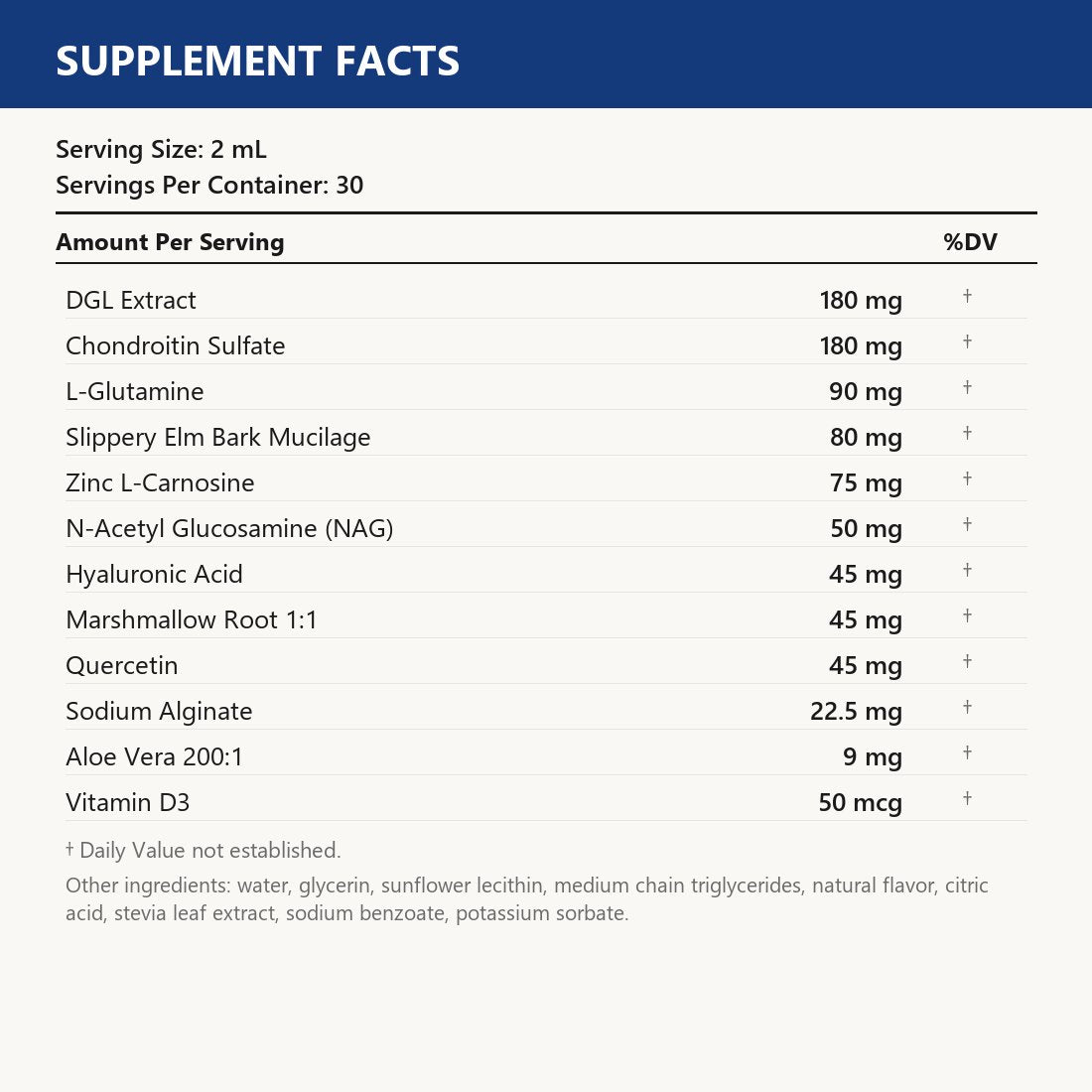 Supplement facts