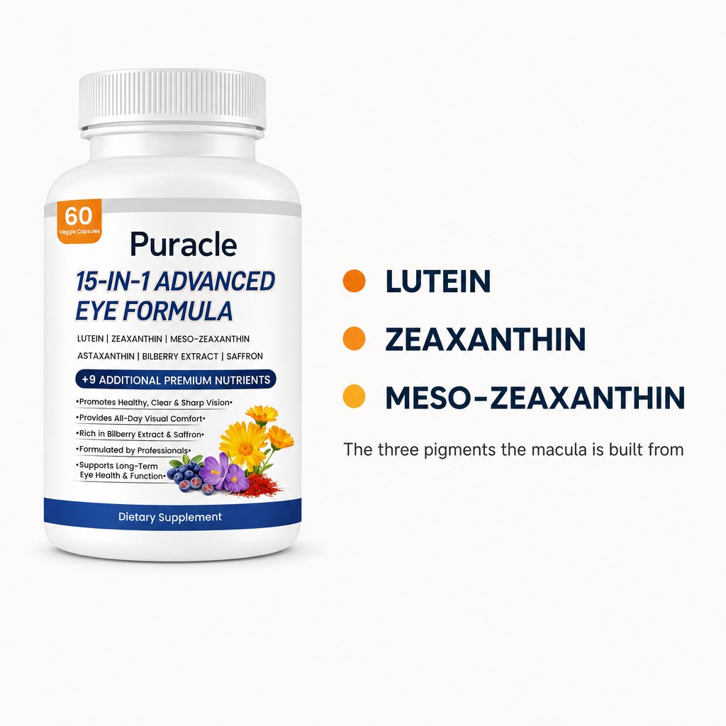 The three macular pigments named on the label