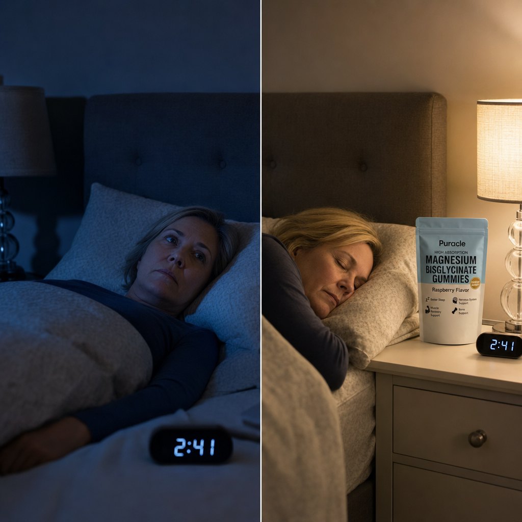 The same bedroom at 2:41 on two different nights