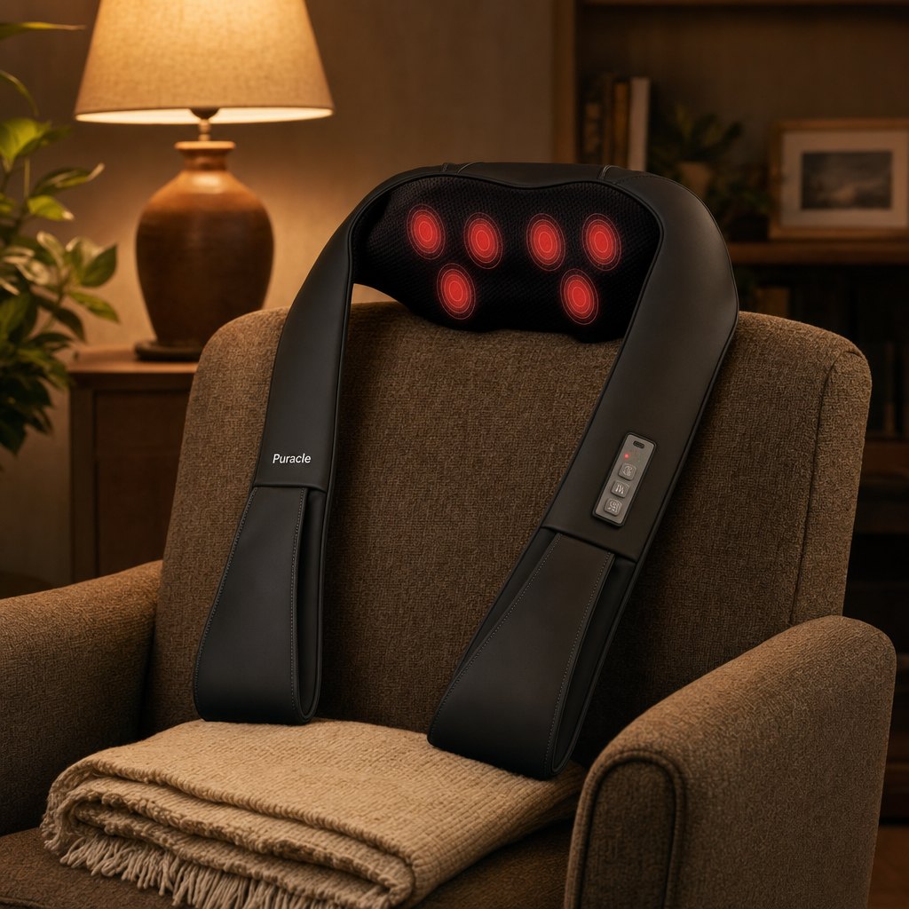The massager over the back of an armchair