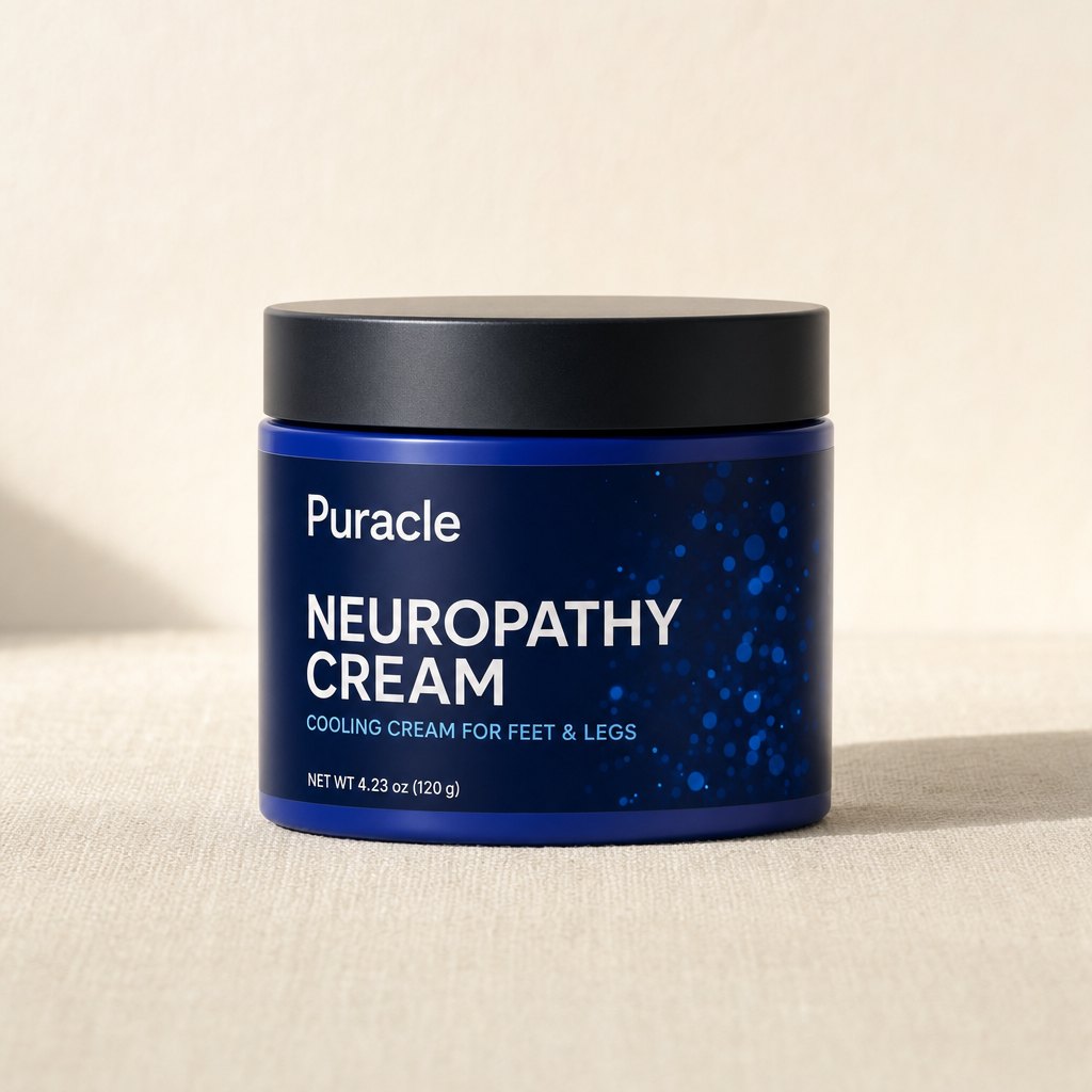 Puracle Neuropathy Cream, four ounce jar