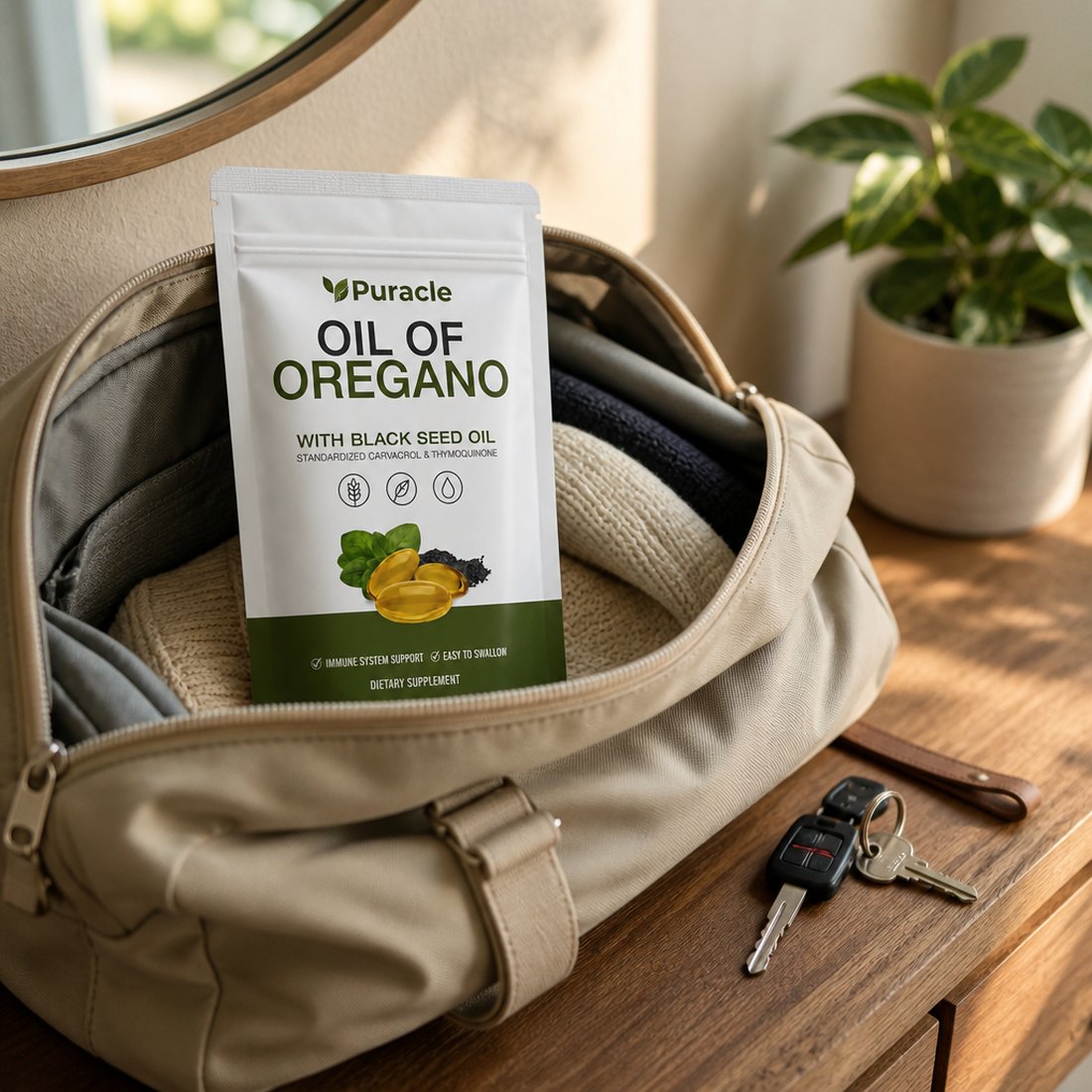 Puracle Oil of Oregano with Black Seed Oil