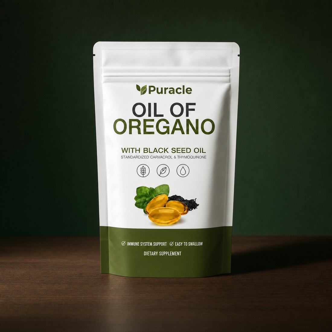 Puracle Oil of Oregano with Black Seed Oil