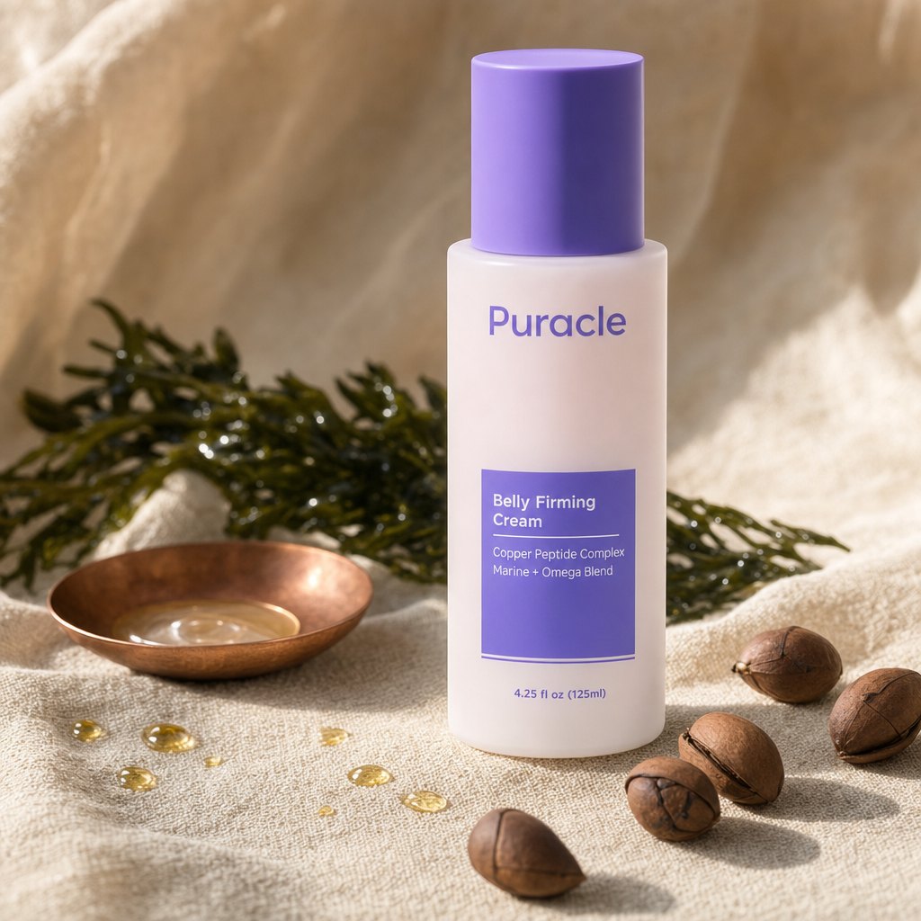 The bottle with marine algae and seed pods on linen