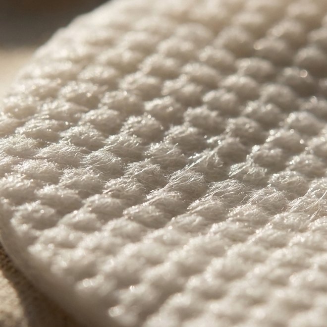 Pore refining pads in use