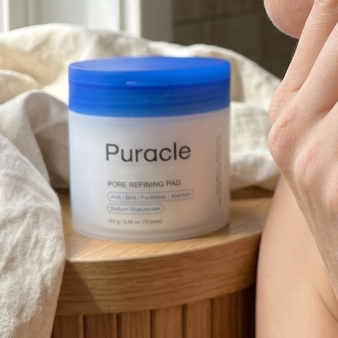 Pore refining pads in use