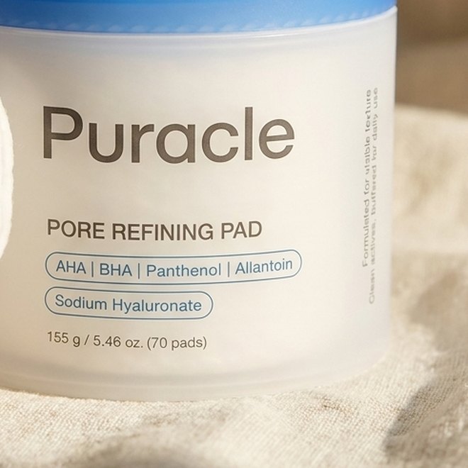 Pore refining pads in use