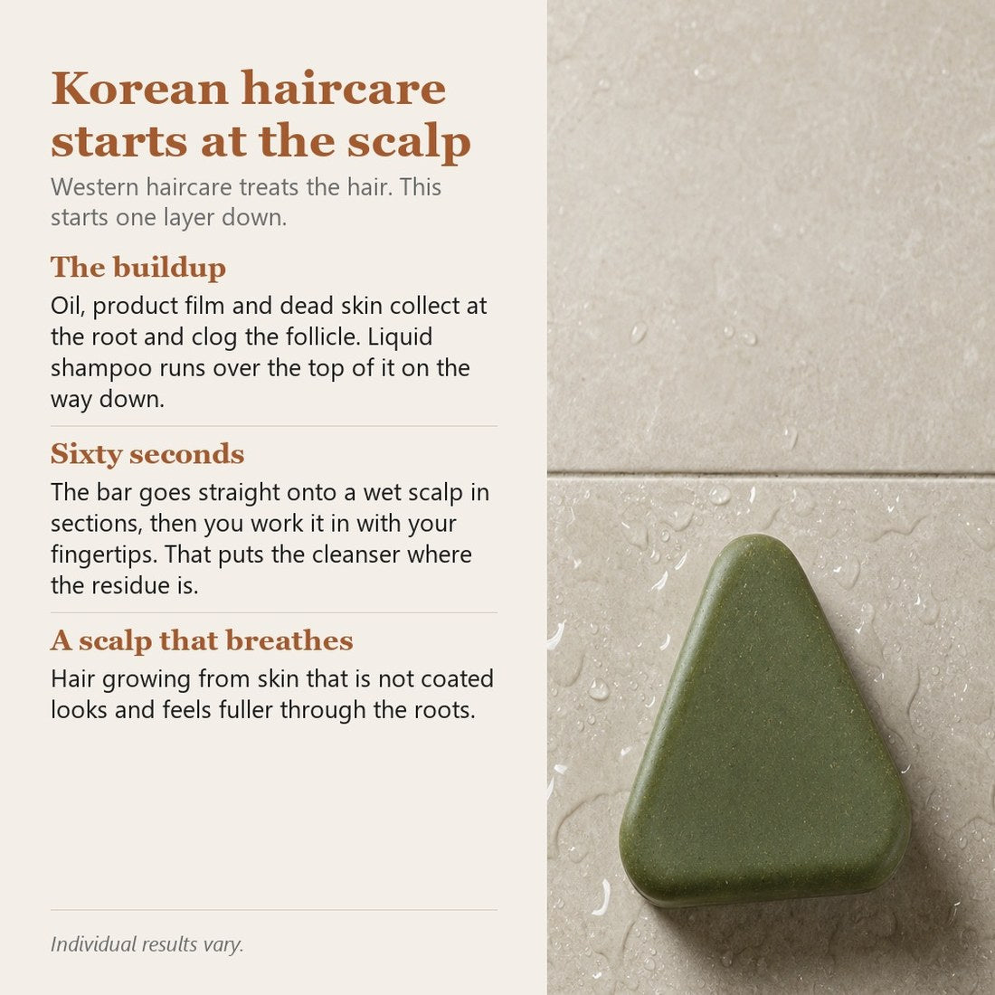 Korean haircare starts at the scalp: the buildup, the sixty-second wash, a scalp that breathes