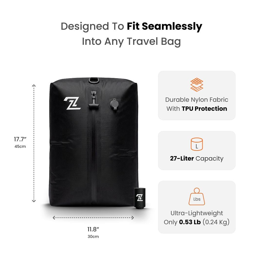 Designed to fit seamlessly into any travel bag